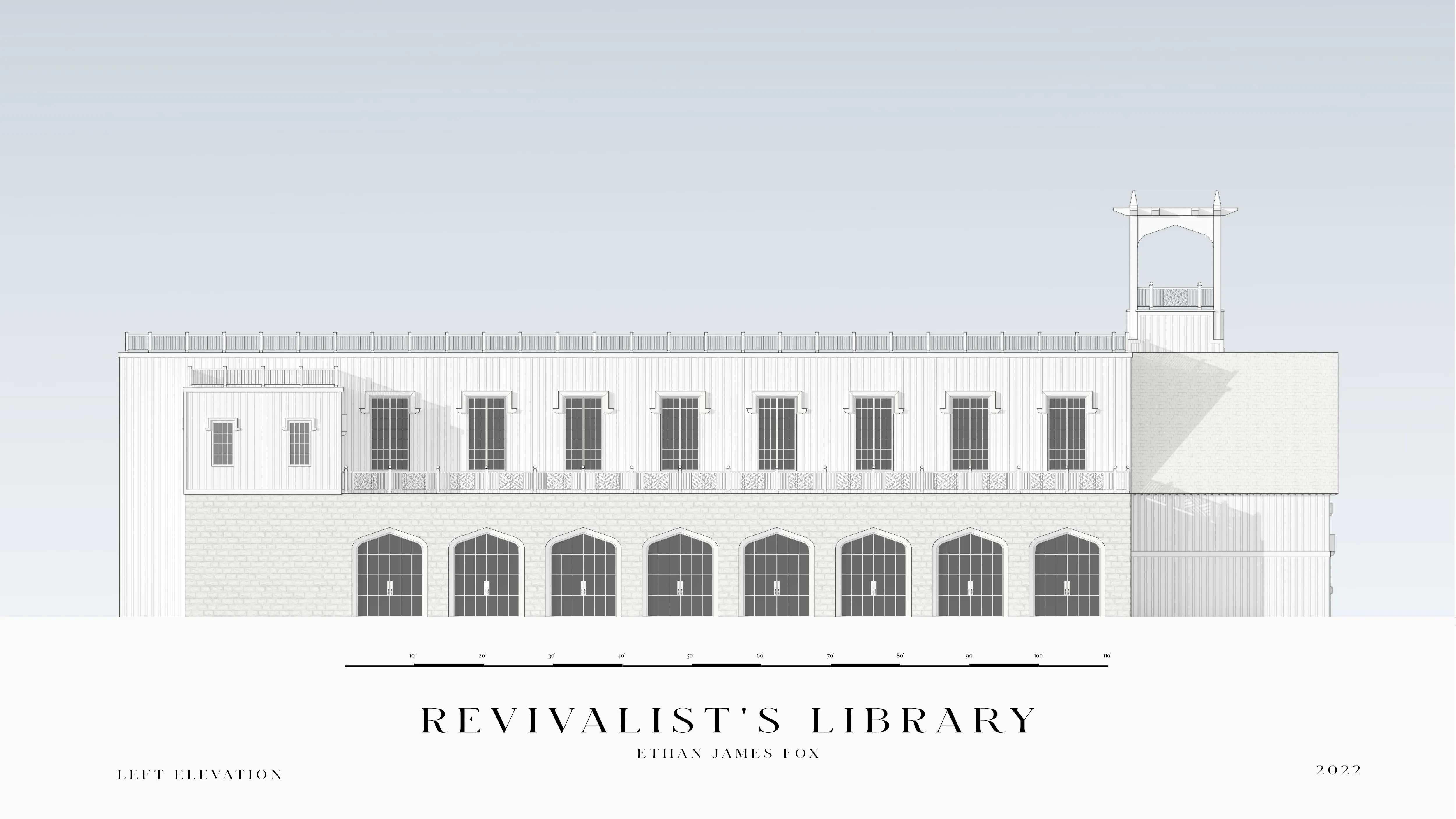Revivalist Library Left Elevation