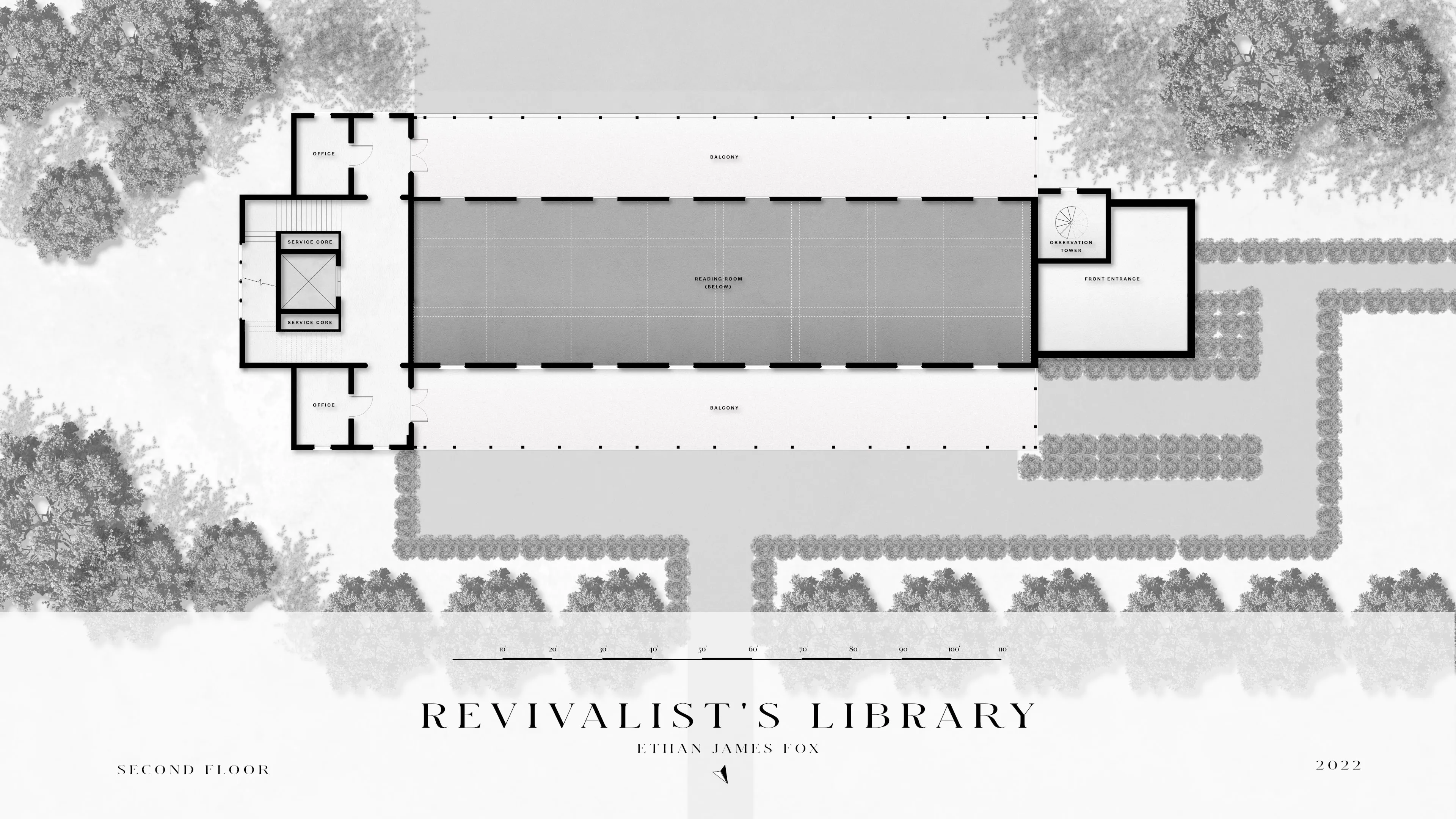 Revivalist Library Second Floor Plan
