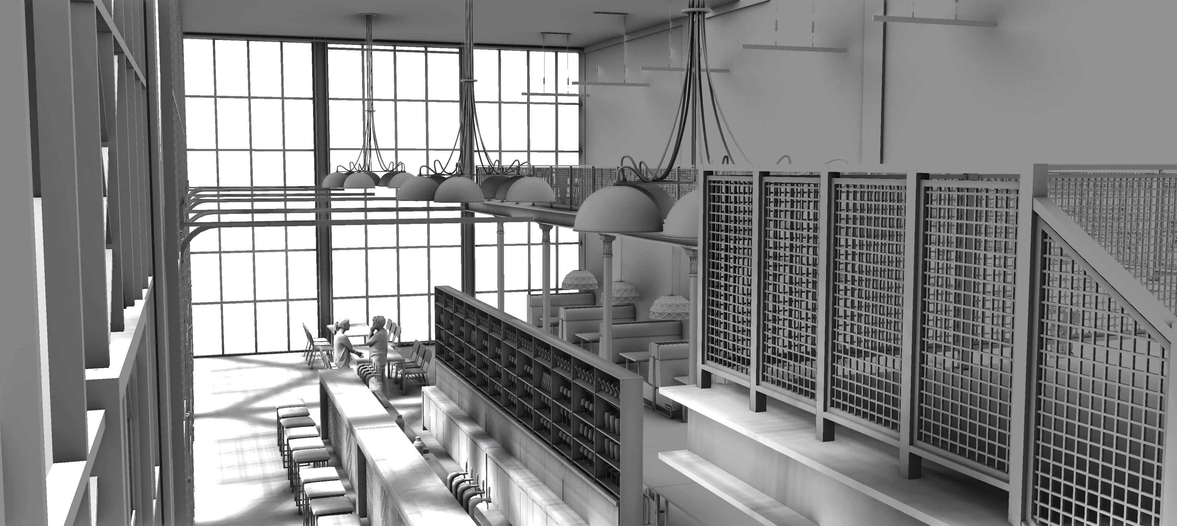 330 North Wabash Precedent Study Ground Floor Cafe View 2