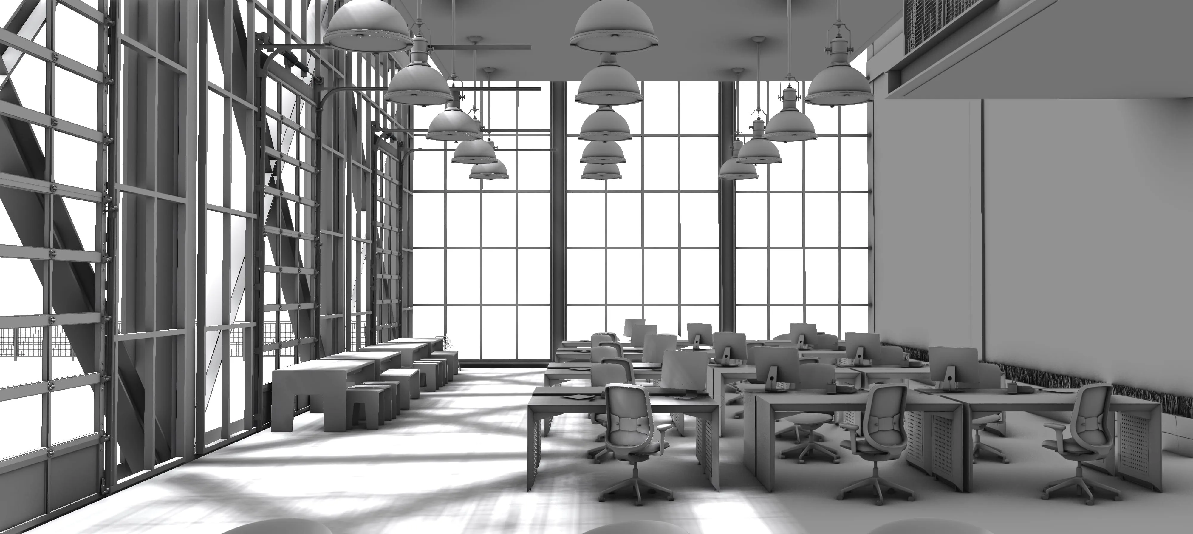 330 North Wabash Precedent Study Second Floor Office View