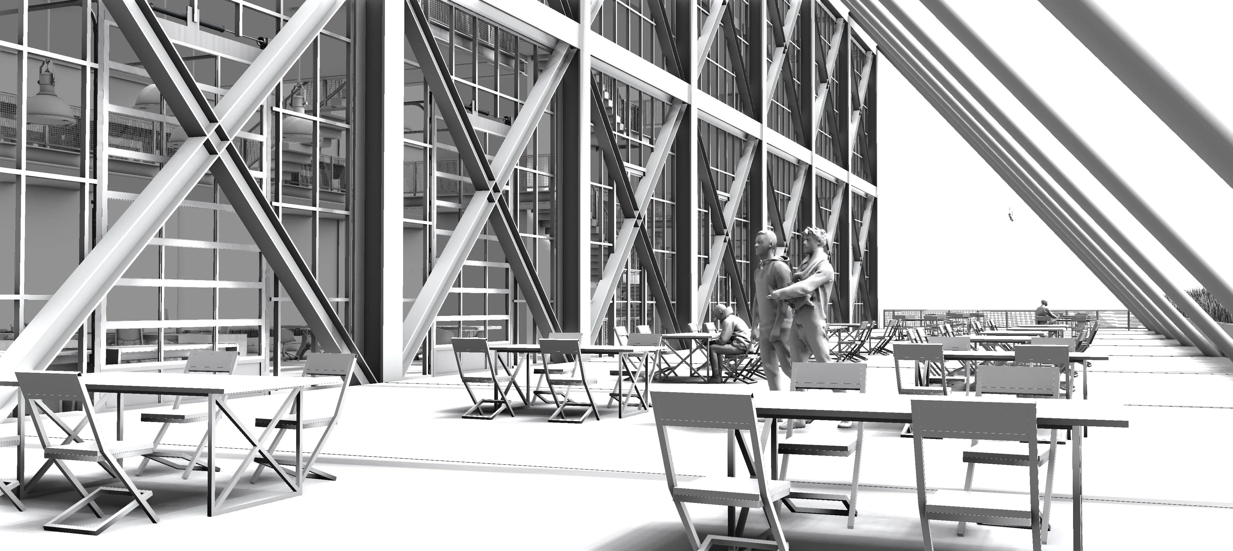 330 North Wabash Precedent Study Second Floor Outdoor Terrace View