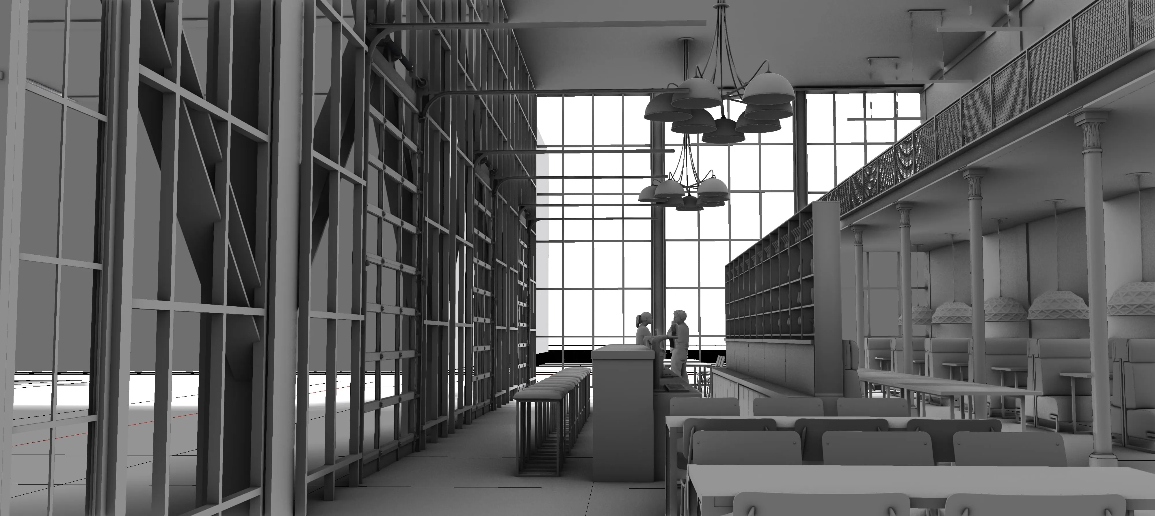 330 North Wabash Precedent Study Ground Floor Cafe View