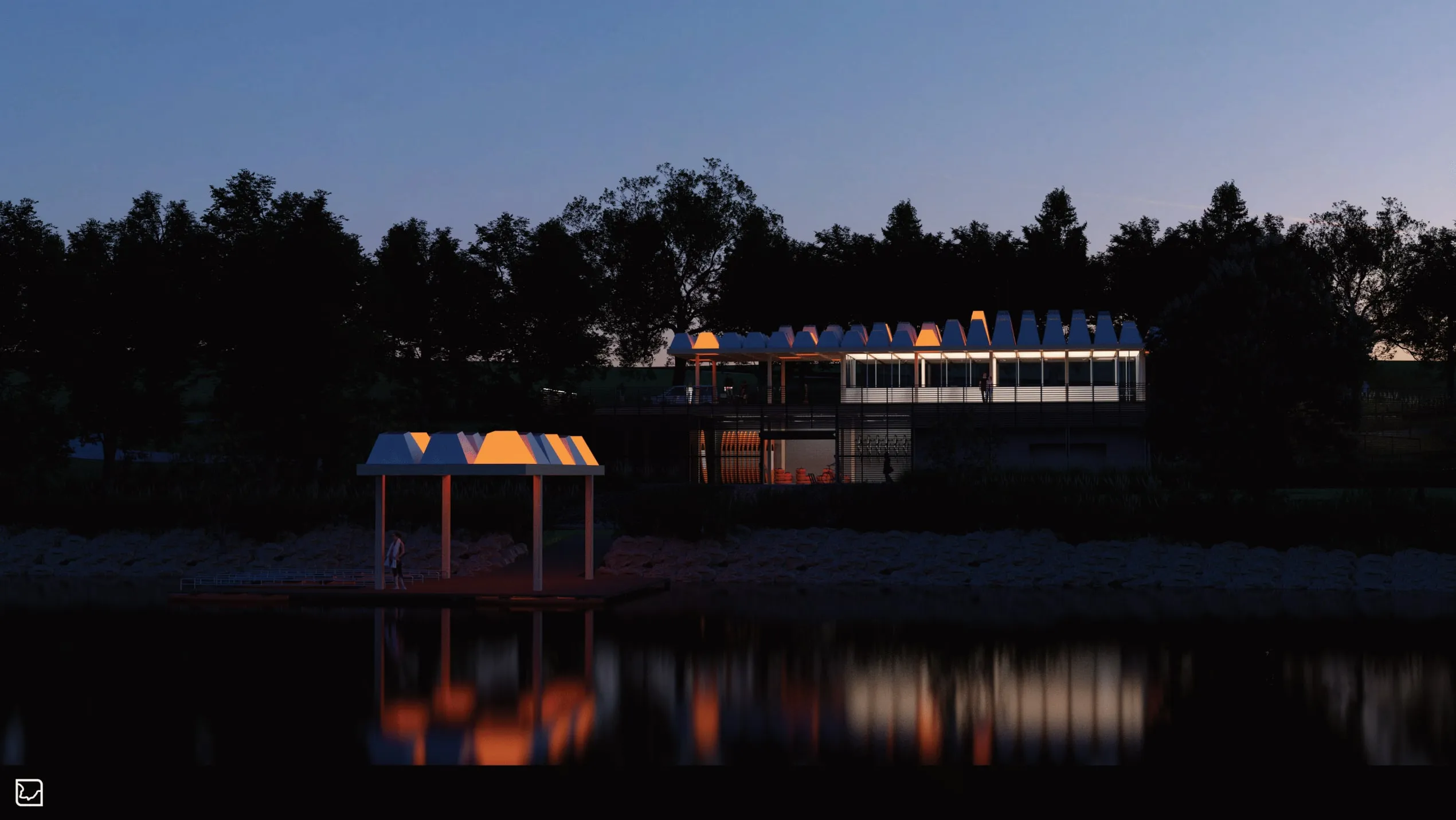 Wavelength night time render from Tennessee River